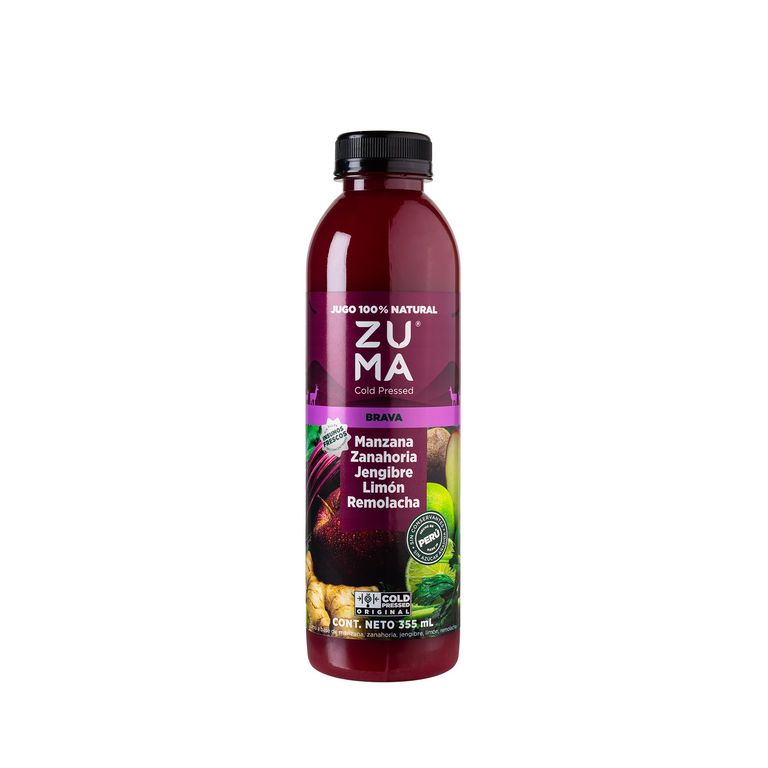 Jugo Cold Pressed Zuma Brava Botella 355 mL