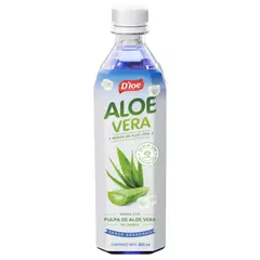 D LOE - Bebida de Aloe Dloe Sabor Blueberry Botella 500 mL