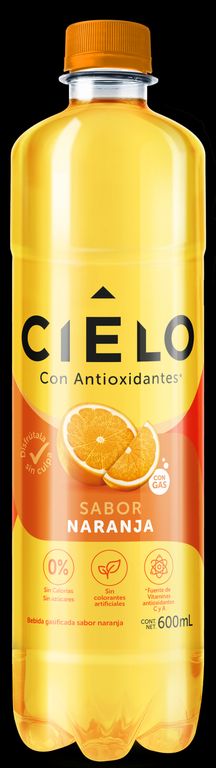 Agua Cielo Saborizada Naranja Botella 600 mL
