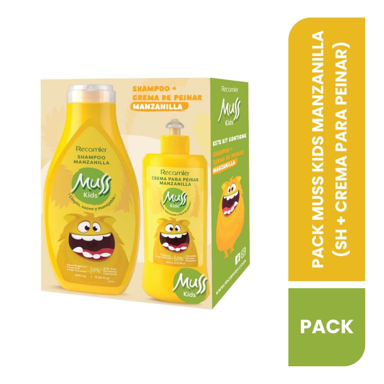 Pack Muss Kids Manzanilla Shampoo + Crema para Peinar
