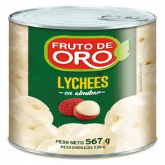 FRUTO DE ORO - Lychees en Almíbar Fruto de Oro Lata 567 g