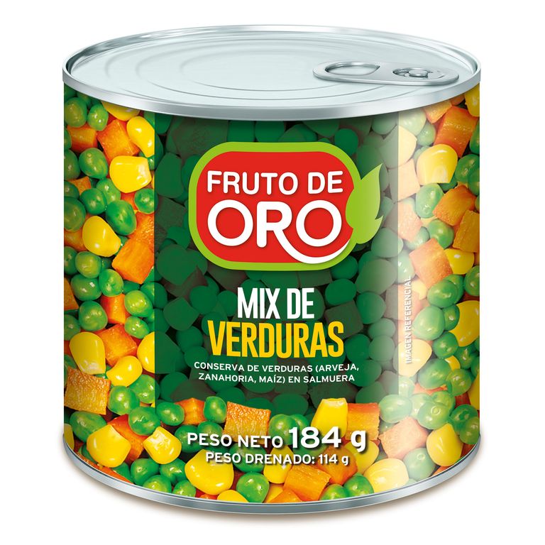 Mix de Verduras Fruto de Oro Lata 184 g