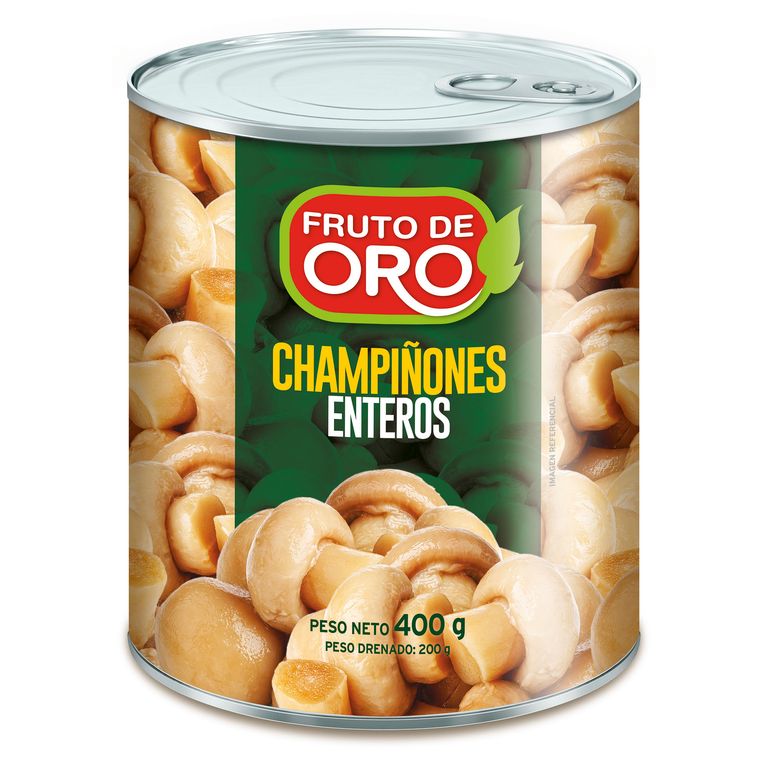 Champiñones Enteros Fruto de Oro Lata 400 g