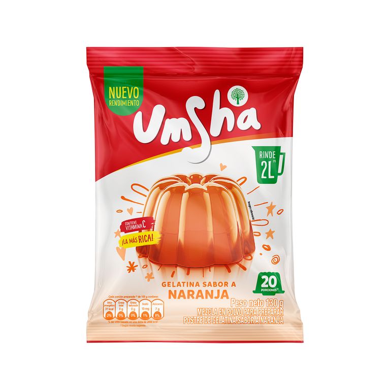 Gelatina Umsha Naranja Bolsa 130 g