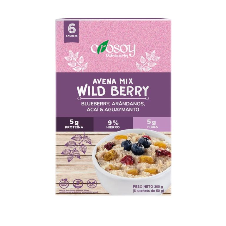Avena Crosoy Mix Wild Berry Caja 300 g
