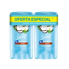SECRET - Gel Invisible Antitranspirante en Barra Secret Coco Empaque 2 Und