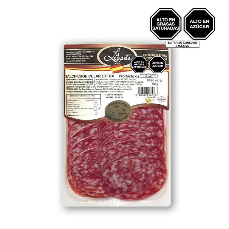 Salchichón Cular Extra La Leyenda Empaque 100 g