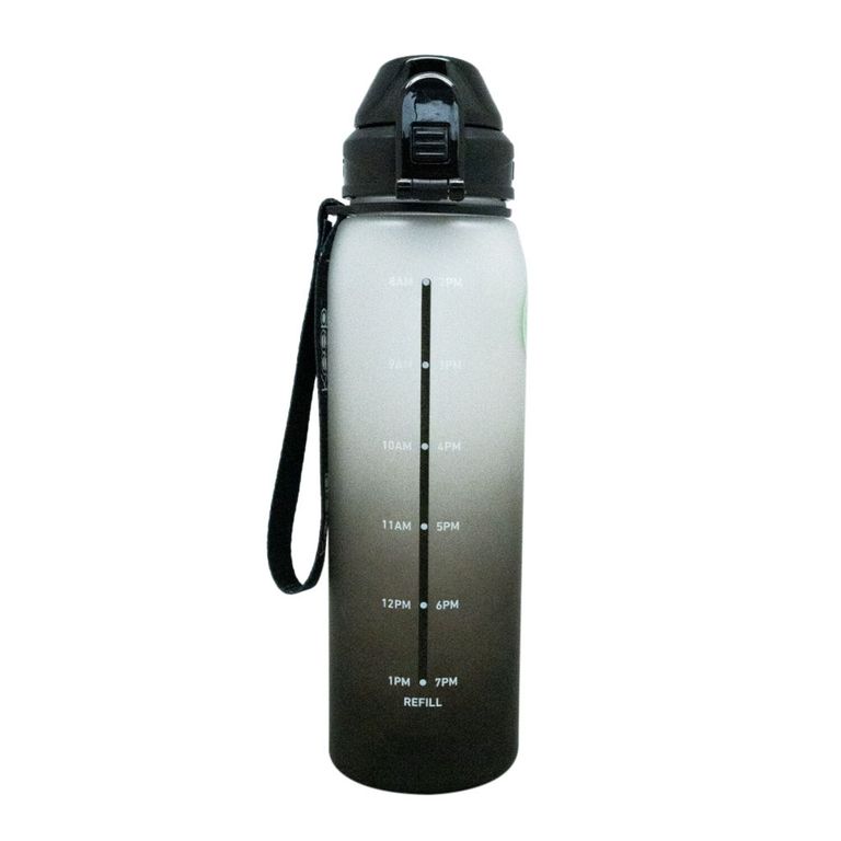 Botella Medidas Keep Rubber Negro 1L