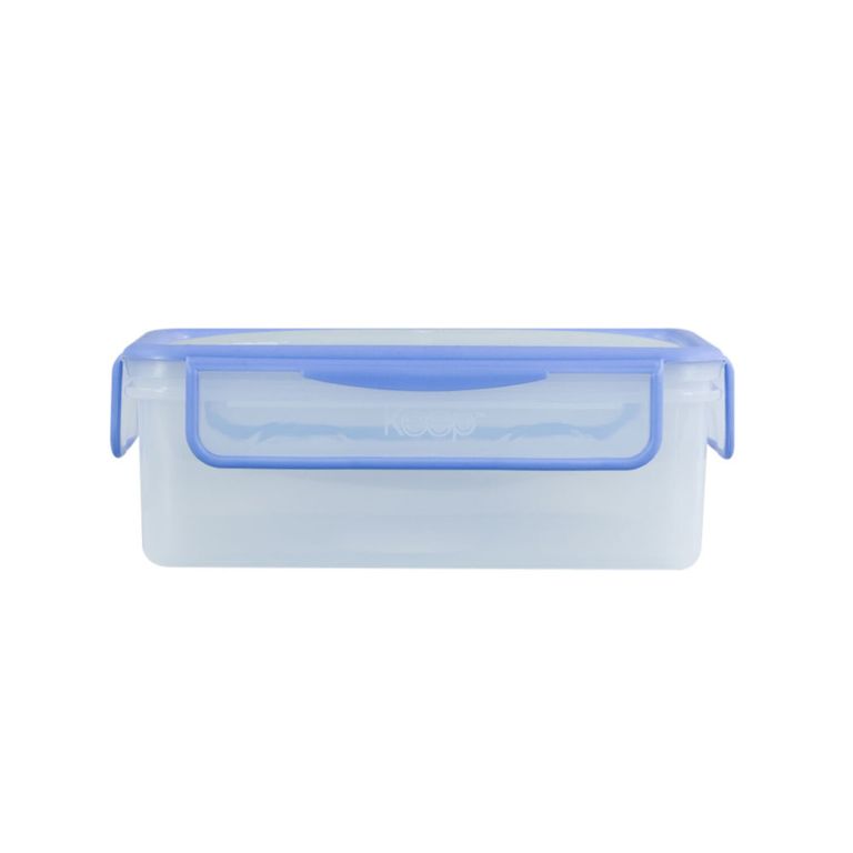 Hermético Keep Plástico Rectangular Celeste 1000mL
