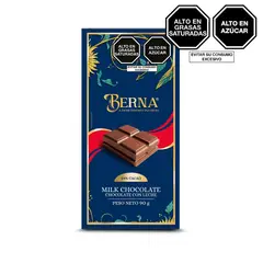 BERNA NEGUSA - Tableta de Chocolate Berna con Leche Caja 90 g