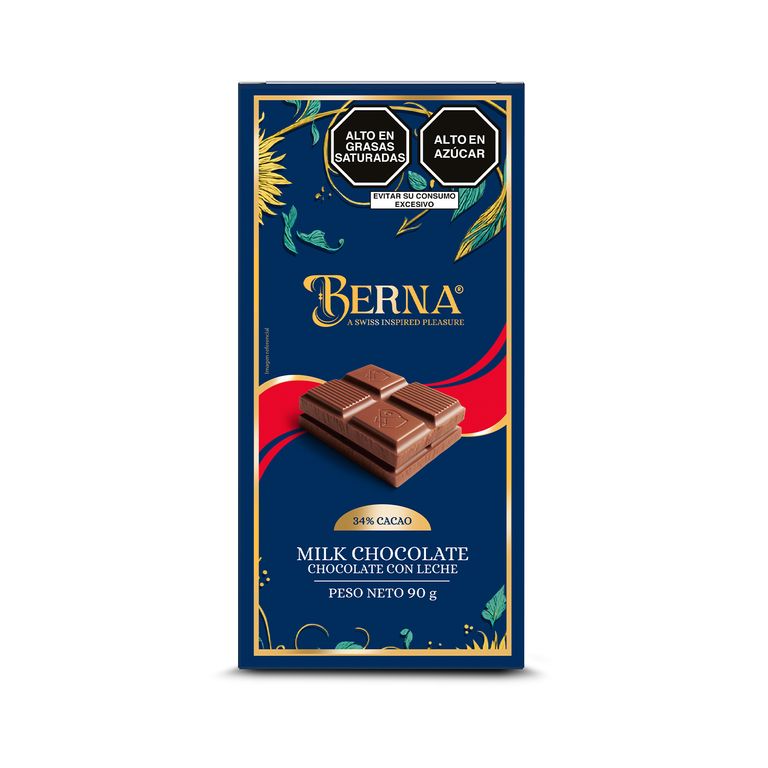Tableta de Chocolate con Leche Berna Caja 90 g
