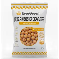 EVERGREEN - Garbanzos Crocantes Queso y Cebolla Evergreen Bolsa 75 g