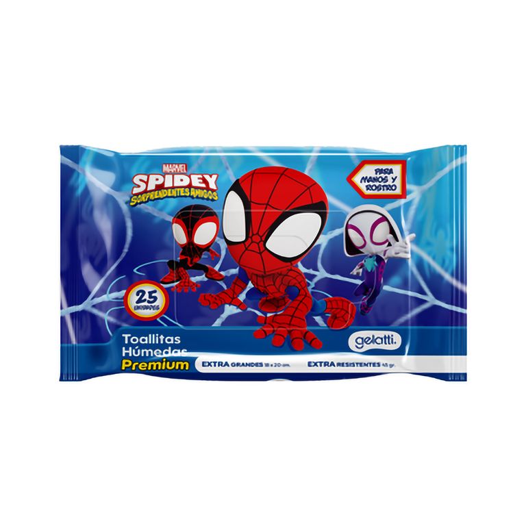 Toallitas Húmedas Spidey Gelatti Empaque 25 Und