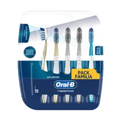 ORAL B - Cepillo Dental Oral-B Advanced 7 Beneficios Empaque 5 Und