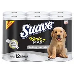 SUAVE - Papel Higiénico Suave Rindemax 40 metros Empaque 12 Und