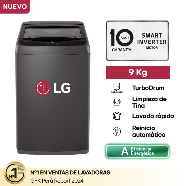 Lavadora Lg 9 Kg Carga Superior Wt9Bvtb