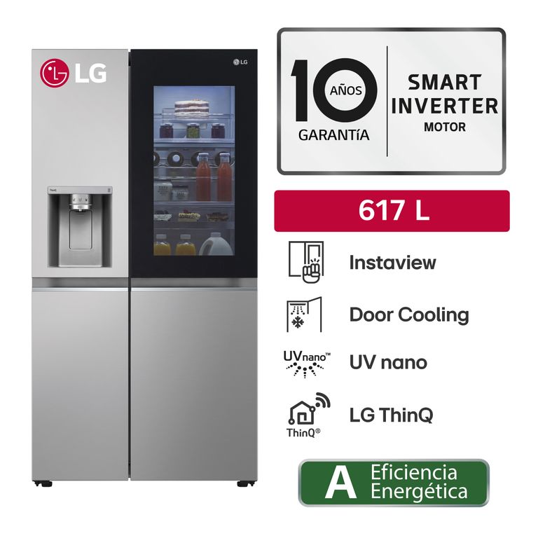 Refrigeradora Side by Side LG 617L IV