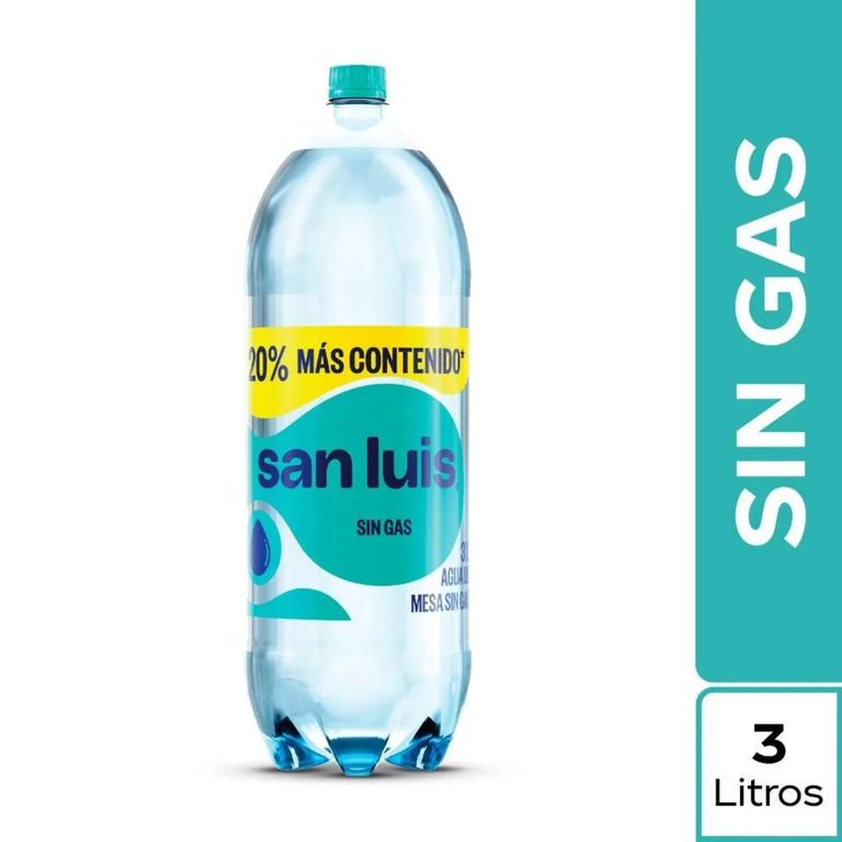 Agua San Luis Sin Gas Botella 3 L