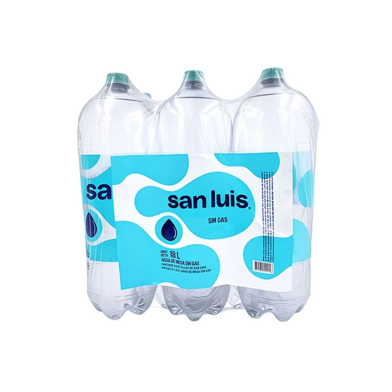 Agua San Luis Sin Gas Sixpack Botella 3 L