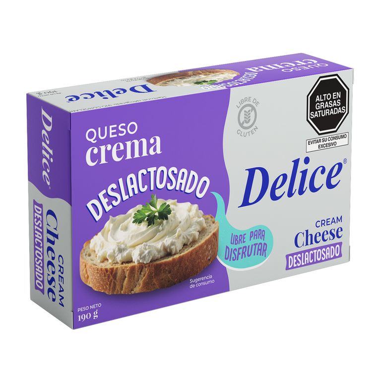 Queso Crema Sin Lactosa Delice Caja 190 g
