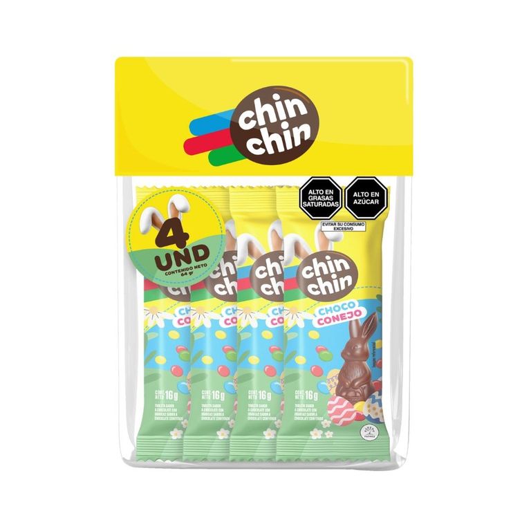 Chocolate Chin Chin Chococonejo Empaque 4 Und