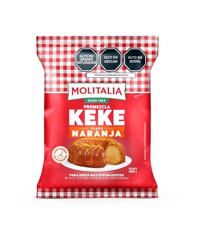 Premezcla Keke de Naranja Bolsa 450 g