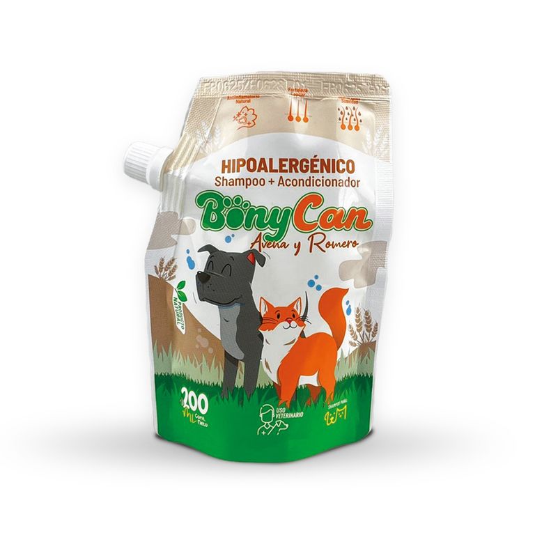 Shampoo Avena y Romero Bony Can Doypack 200 mL