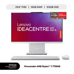 LENOVO - All In One Lenovo IdeaCentre AIO AMD Ryzen 7 16GB RAM 512GB SSD 23.8" FHD 100 Hz