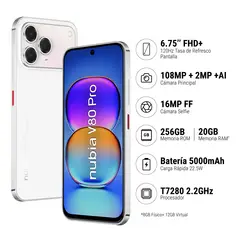 Zte - Smartphone Zte Nubia V80 Pro 8+256Gb Blanco