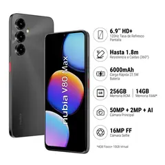 Zte - Smartphone Zte Nubia V80 Max 4+256Gb Space Black