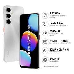 Zte - Smartphone Zte Nubia V80 Max 4+256Gb Stellar Silver