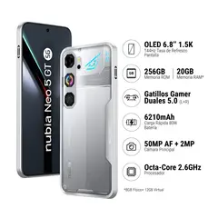 Zte - Smartphone Zte Nubia Neo 5 Gt 5G 8+256Gb Plateado