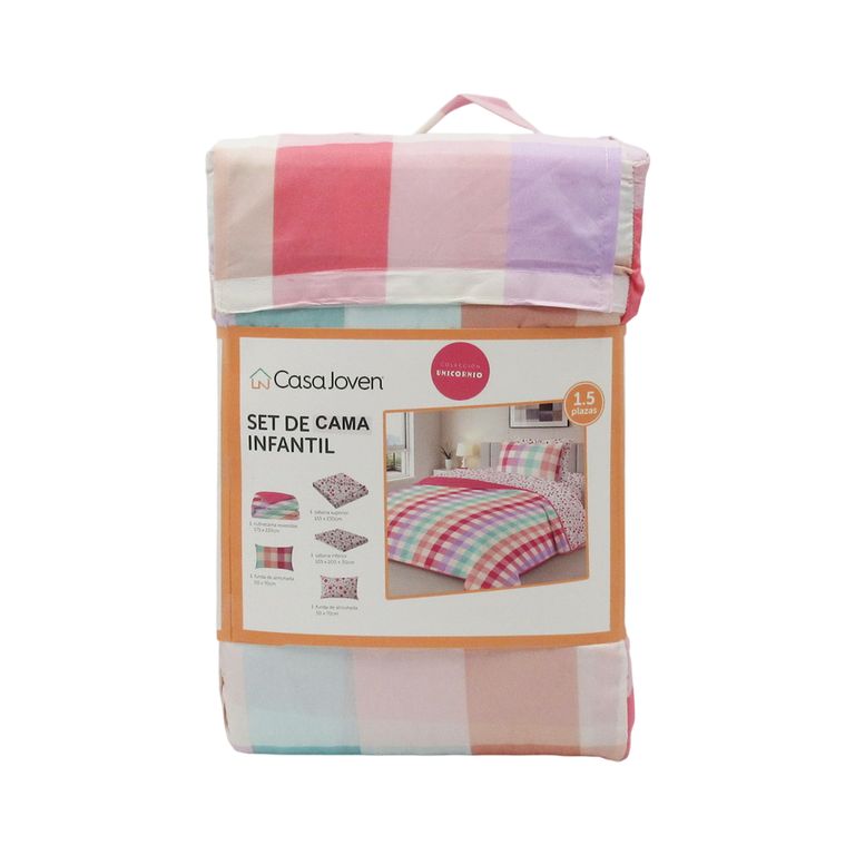 SET DE CAMA INFANTIL CUADROS NINA