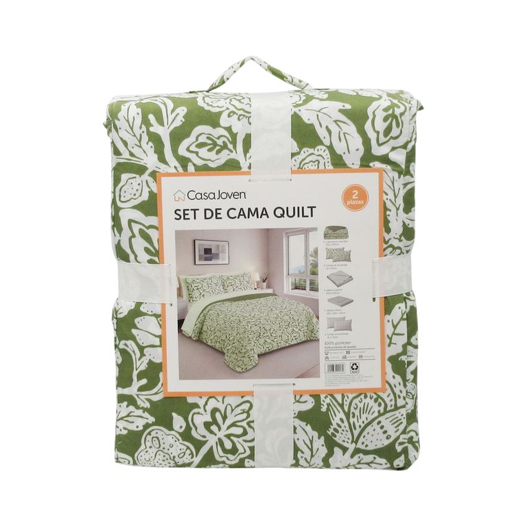 SET DE CAMA QUILT 2 OLIVO