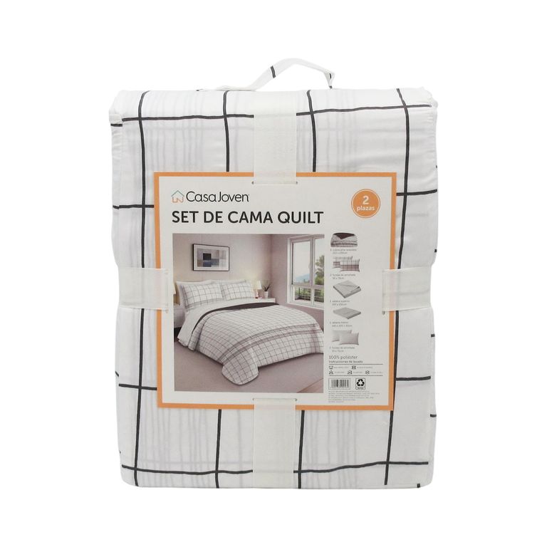SET DE CAMA QUILT 2 CHARCOAL