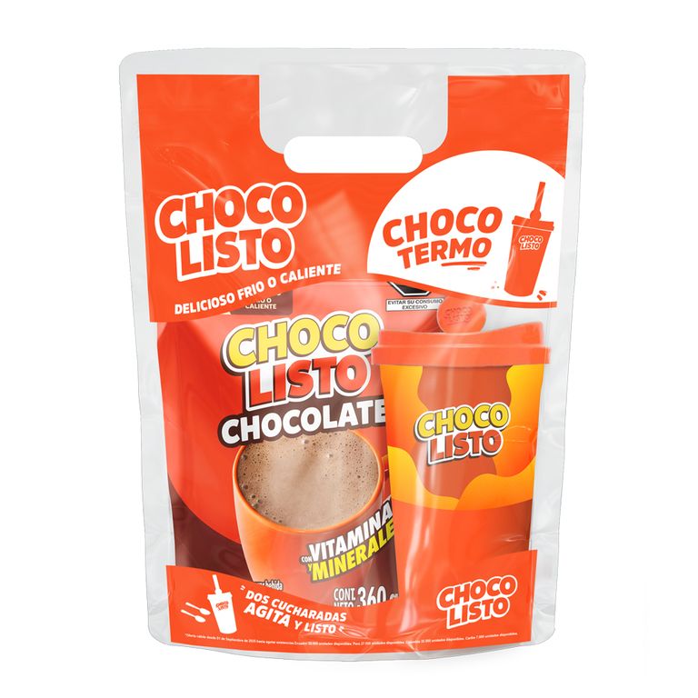 Pack Chocolate Chocolisto 360 g + Termo