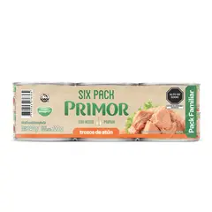 PRIMOR - Atún Primor Trozos Sixpack Lata 140 g