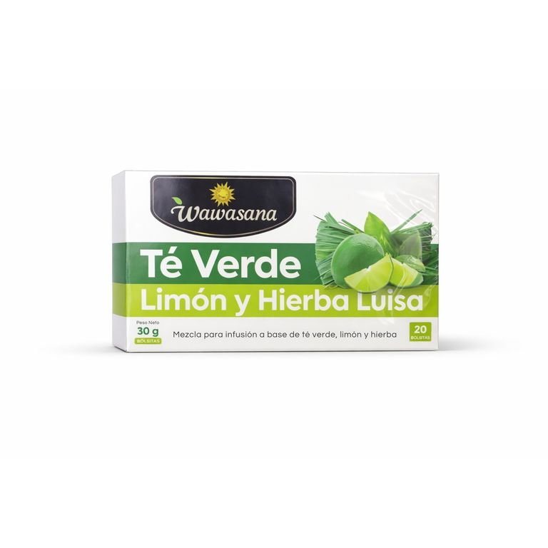Té Verde Limón y Hierba Luisa Wawasana Caja 20 Sobres