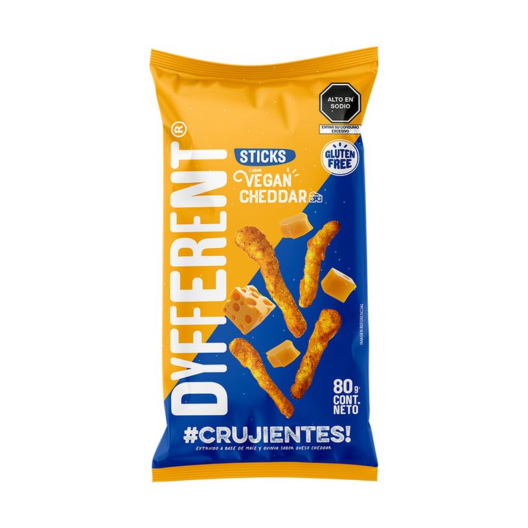Snack Sticks Maíz y Quinua Vegan Cheddar Bolsa 80 g