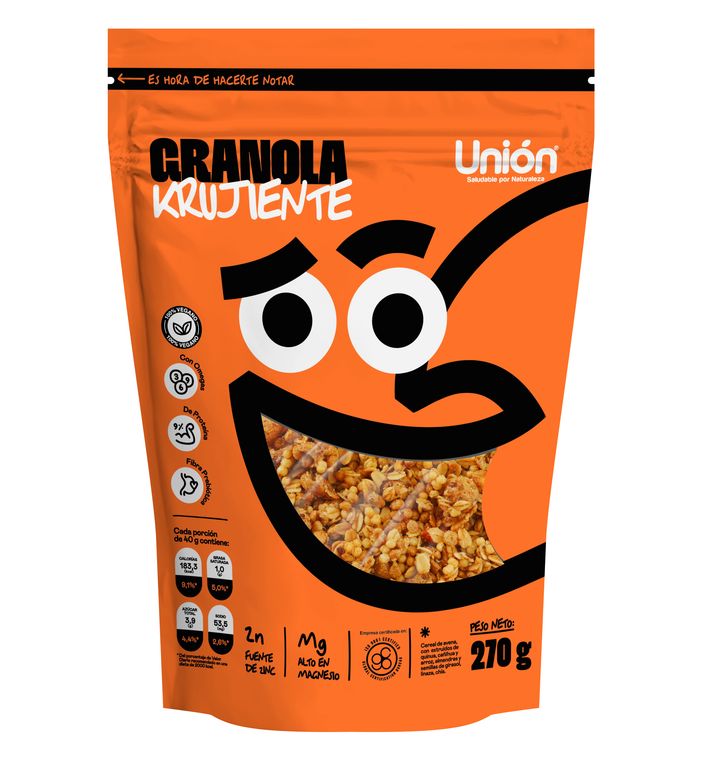 Granola Krujiente Vegana Unión Doypack 270 g