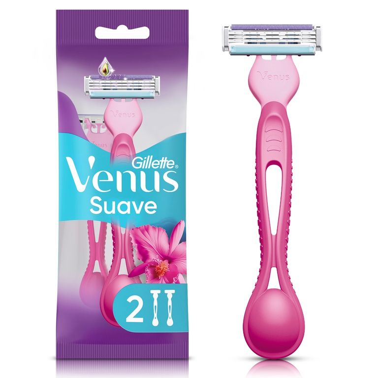 Máquina de Afeitar Mujer Gillette Venus Suave con 3 Hojas Bolsa 2 Und