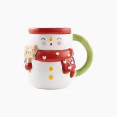 undefined - Taza Mug Navideña Muñeco de Nieve Corazón