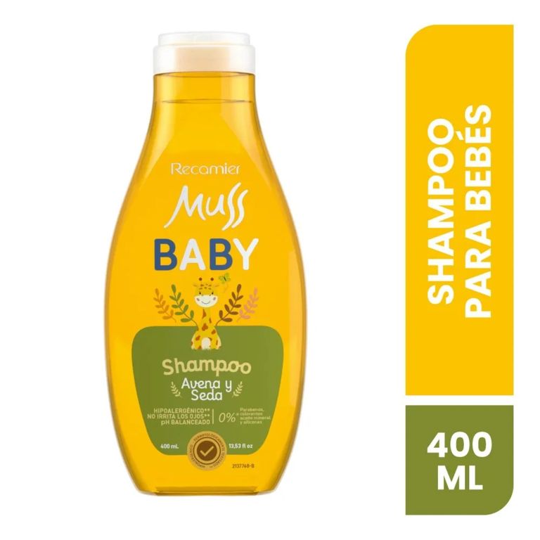 Shampoo Muss Baby Avena y Seda Botella 400 mL