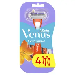 VENUS - Máquina de Afeitar Venus Extra Suave Empaque 4 Und