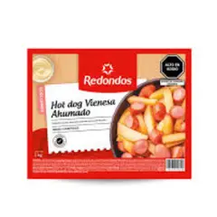 REDONDOS - Hot Dog Vienesa Ahumado Redondos Empaque 1 Kg