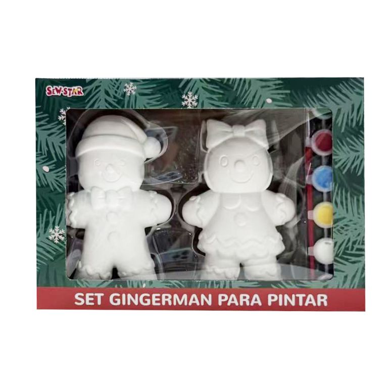 Set Para Pintar Sew Star Gingerman X2 Navidad