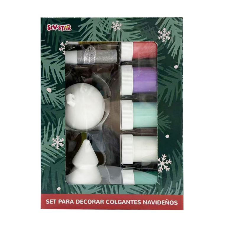 Set Para Pintar Sew Star Colgantes X 2 Navidad