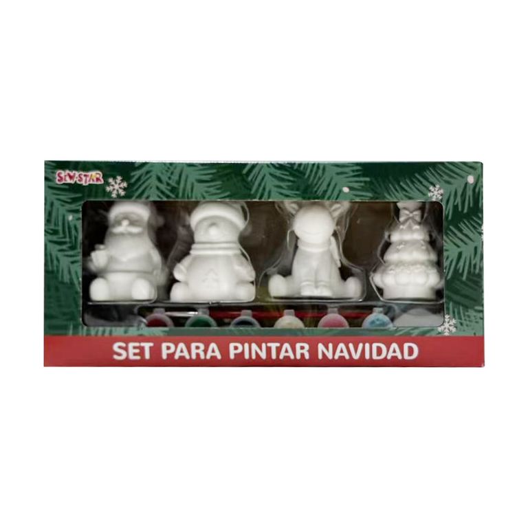 Set Para Pintar Sew Star 4 Piezas Navidad