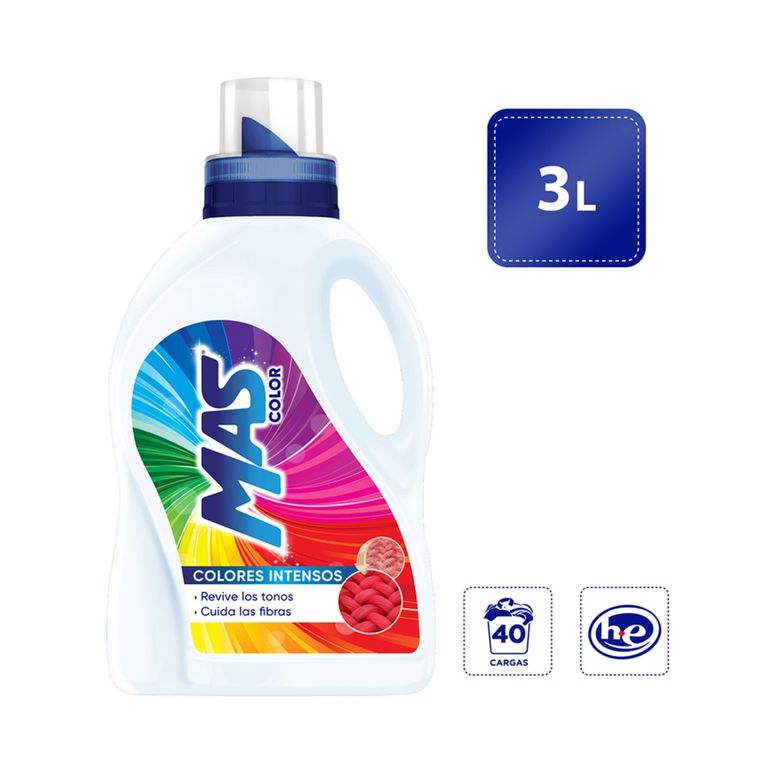 Detergente Líquido Mas Color Botella 3 L