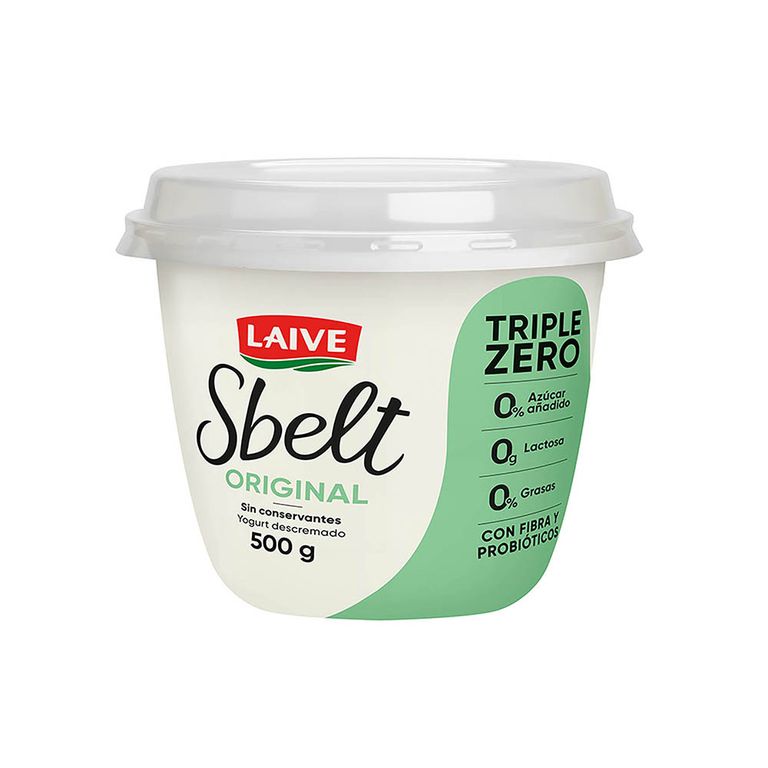 Yogurt Sbelt Laive Triple Zero Original Pote 500 g